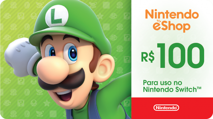 Cartao Eshop 100 Reais Nintendo Switch