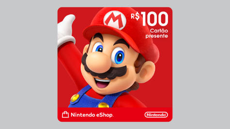Cartão presente digital do Nintendo eShop: R$ 100,00