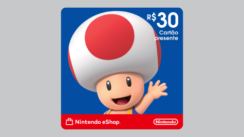 Cartão presente digital do Nintendo eShop: R$ 30,00