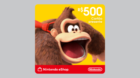 Cartão presente digital do Nintendo eShop: R$ 500,00