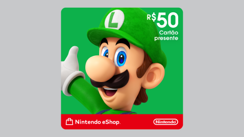 Cartão presente digital do Nintendo eShop: R$ 50,00